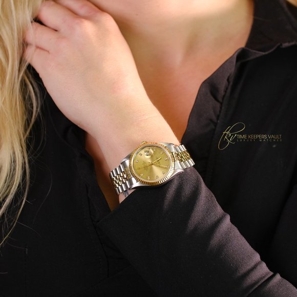 Rolex Datejust Factory Diamond Dial 36mm Watch - Picture 1 of 11